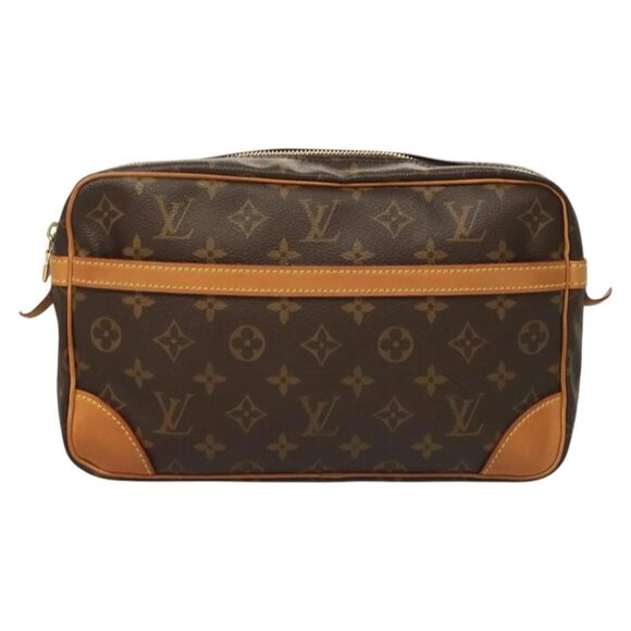 LOUIS VUITTON Monogram Compiegne 28 Clutch Bag LV Auth - Picture 2 of 16